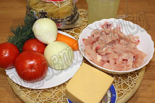 Бешбармачная лапша с курицей